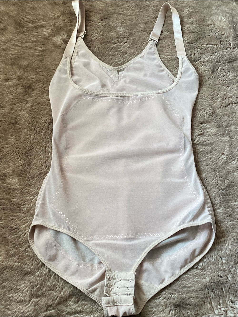 Light Neutral Shaping Bodysuit with Adjustable Straps